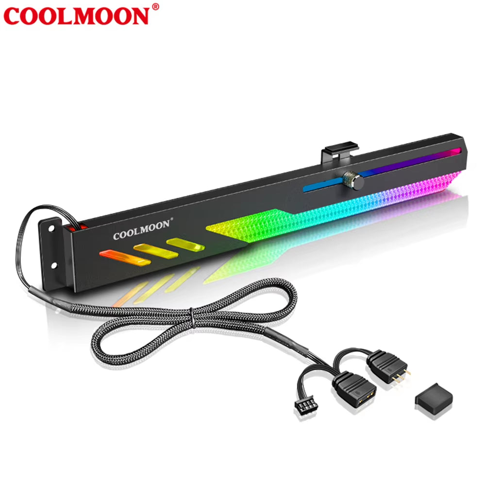 Customized Video Card Stand PC Accessory Kit with ARGB Horizontal GPU Holder Desktop PC Case Cooling DIY Accessories